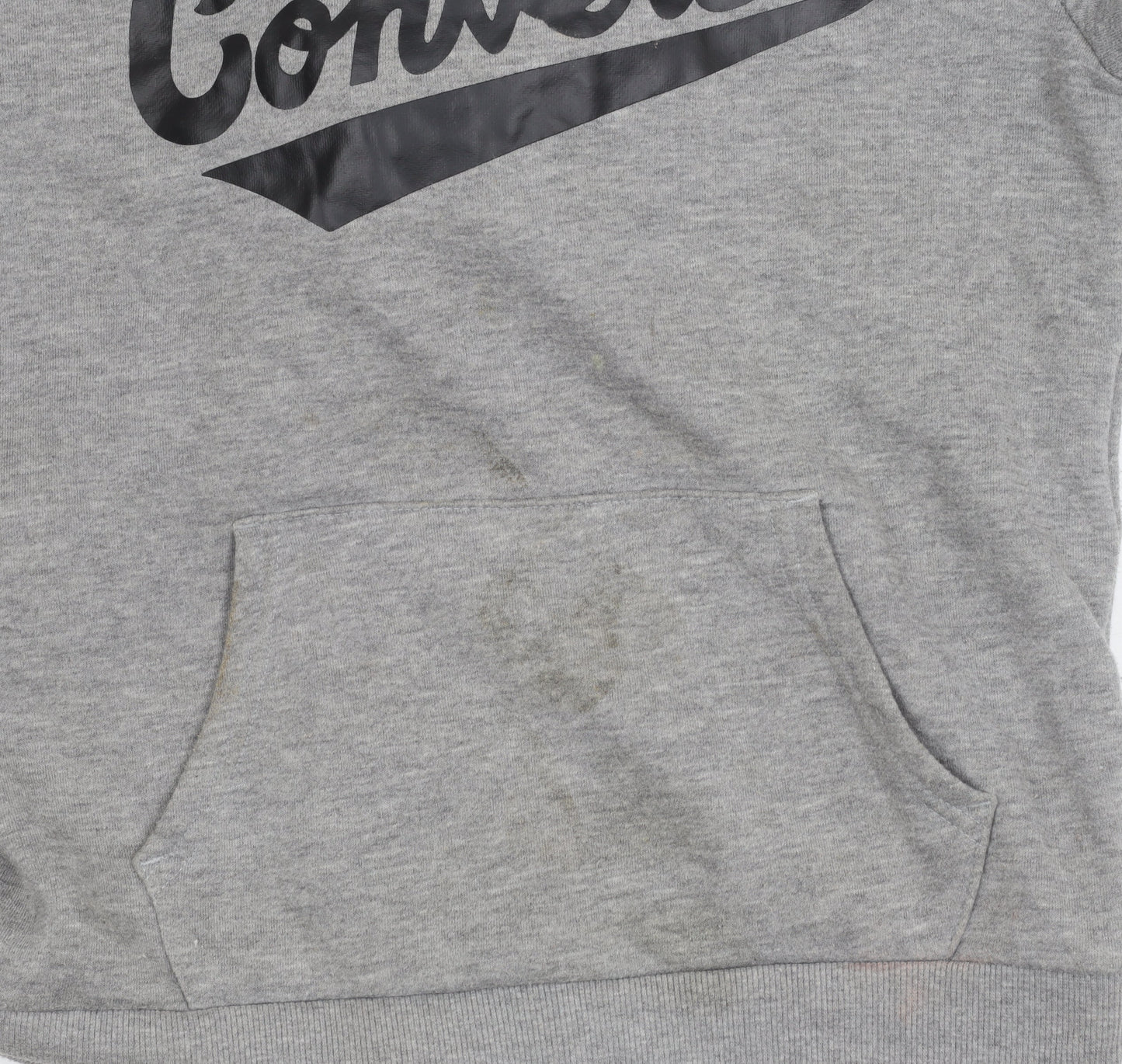 Converse Grey Girls' Pullover Hoodie, Size 12-13 Years, Casual