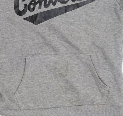 Converse Grey Girls' Pullover Hoodie, Size 12-13 Years, Casual