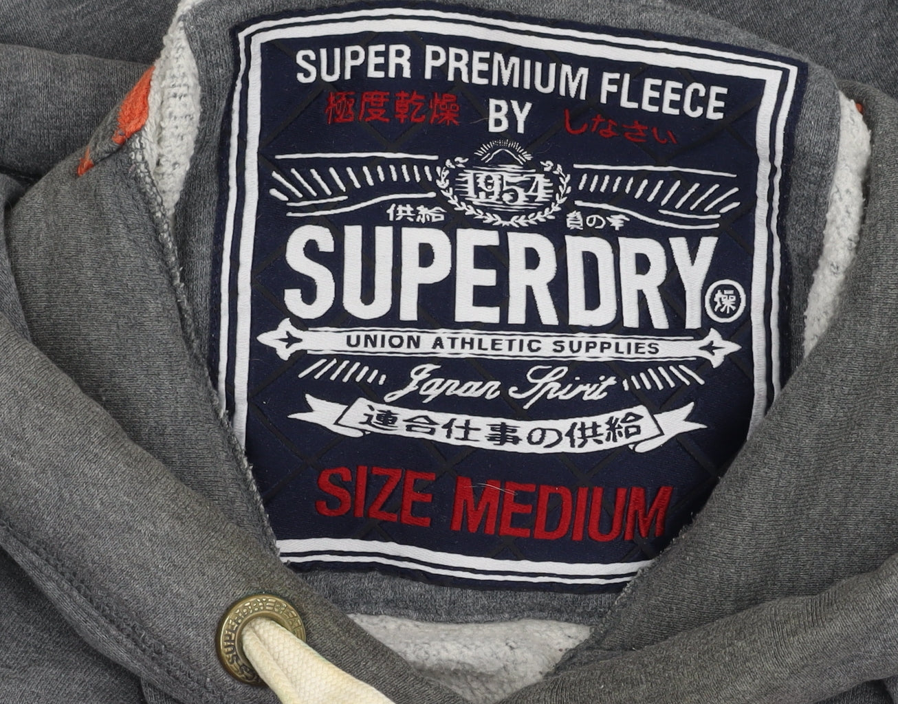 Superdry Men's Grey Pullover Hoodie Size M