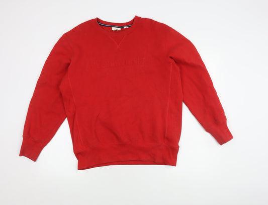 Superdry Red Unisex Crew Neck Sweatshirt L