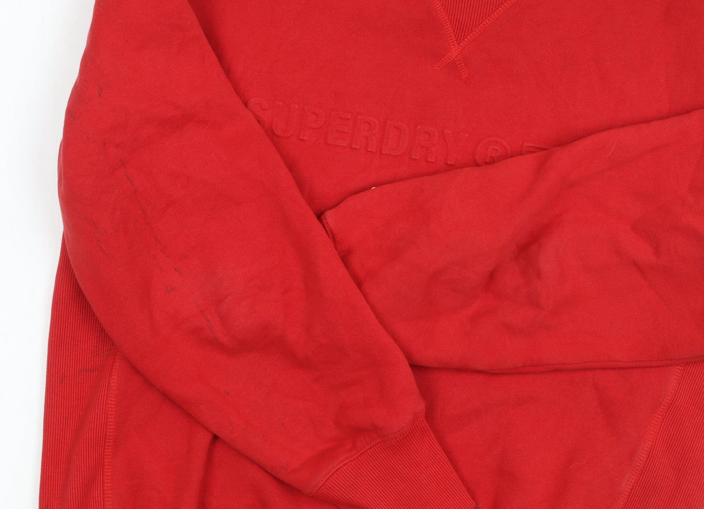 Superdry Red Unisex Crew Neck Sweatshirt L