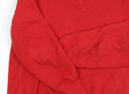 Superdry Red Unisex Crew Neck Sweatshirt L