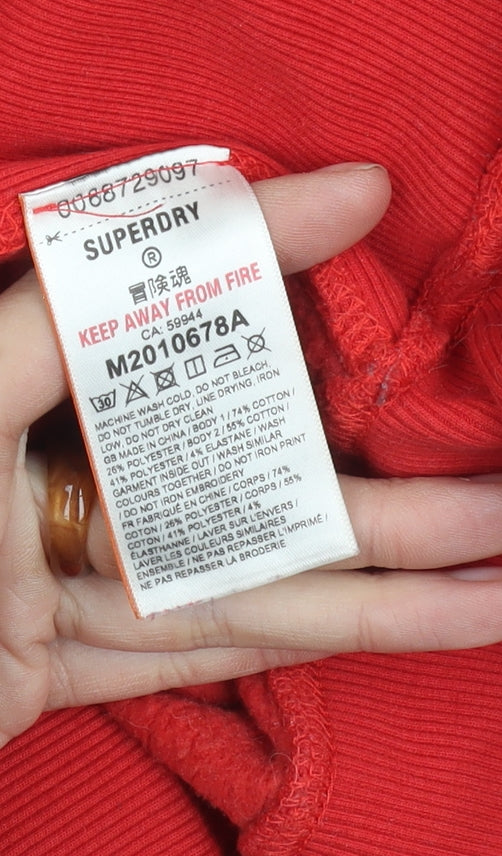 Superdry Red Unisex Crew Neck Sweatshirt L