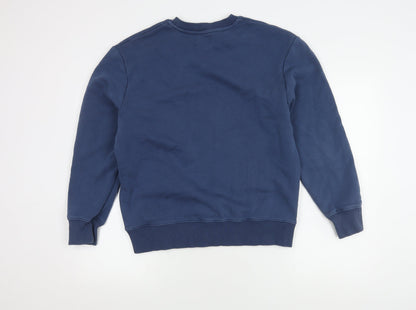 Topman Blue Men's Graphic Print Pullover Sweatshirt M