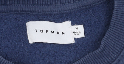 Topman Blue Men's Graphic Print Pullover Sweatshirt M