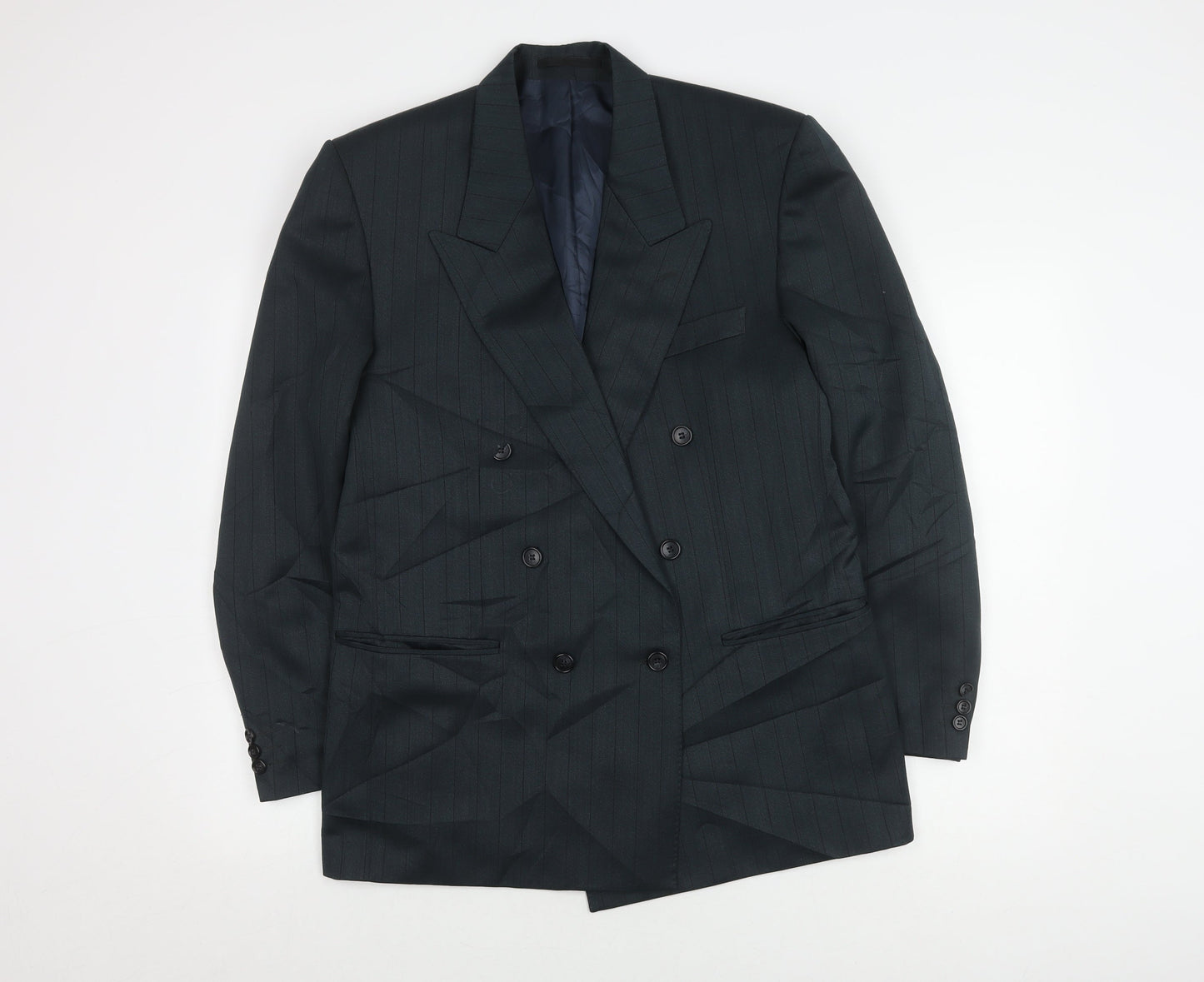 Création G.L. Men's Blue Strip Blazer, 40R