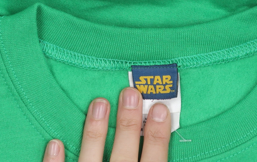 Mens UK Size M Star Wars Green Pullover Sweatshirt