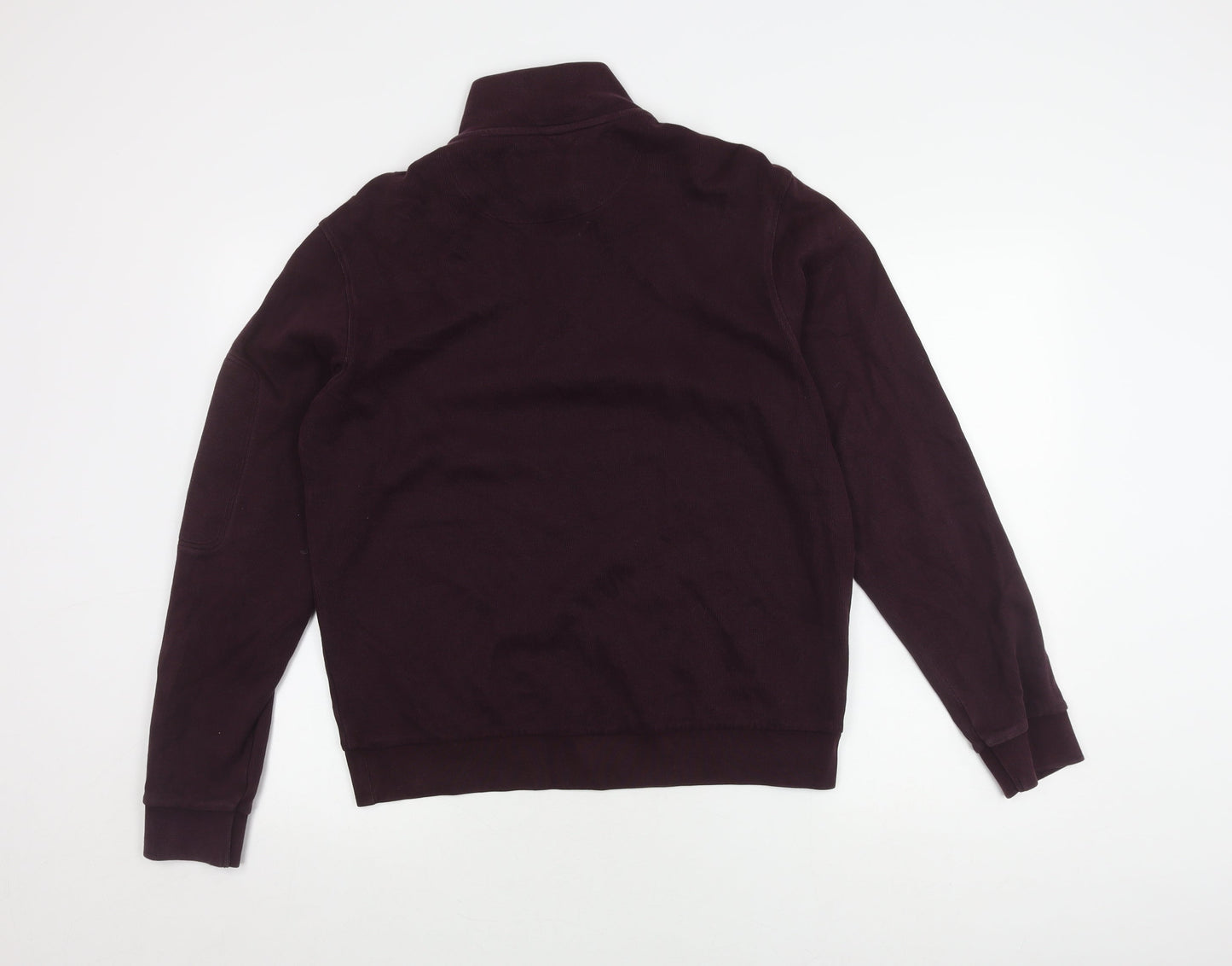 Mens UK Size M Marks and Spencer Purple Henley Sweatshirt
