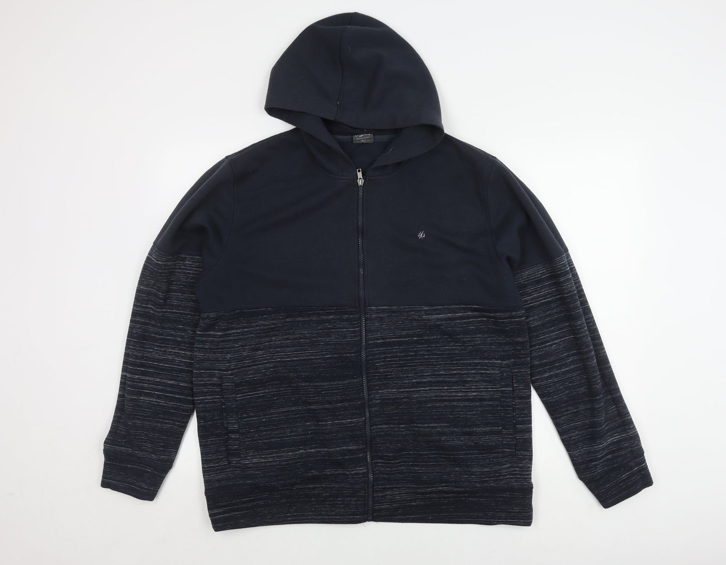 Mens UK Size XL JACK & JONES Black Full Zip Hoodie