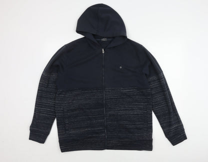 Mens UK Size XL JACK & JONES Black Full Zip Hoodie