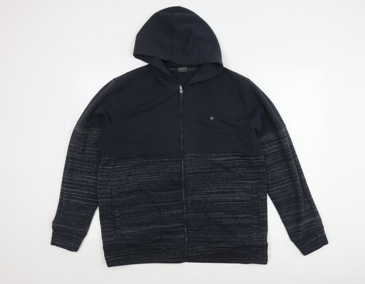 Mens UK Size XL JACK & JONES Black Full Zip Hoodie