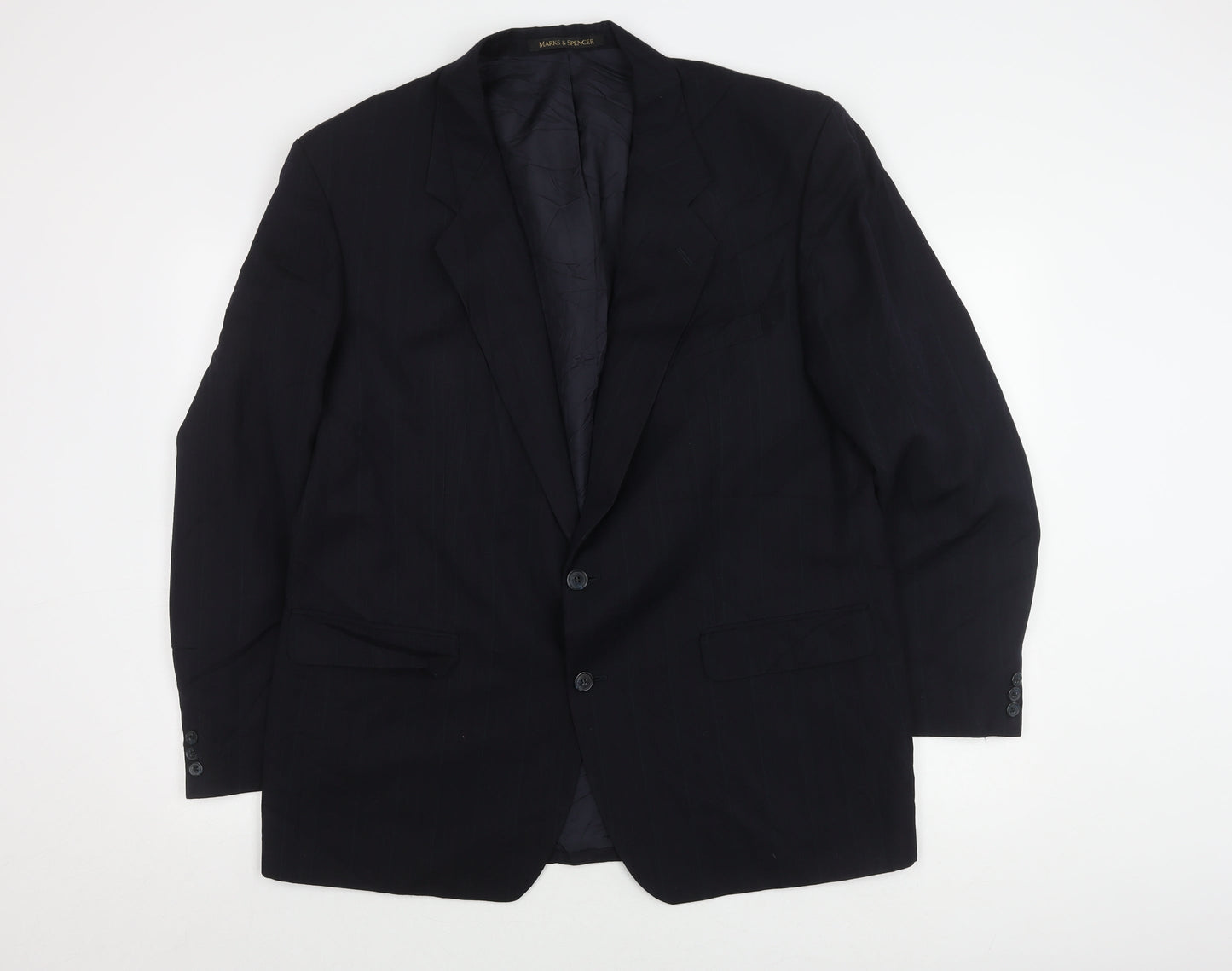 Mens UK Size 44 Marks and Spencer Regular Blue Suit Jacket