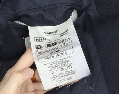 Mens UK Size 44 Marks and Spencer Regular Blue Suit Jacket