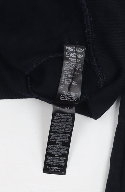 Marks and Spencer Unisex Blue Full Zip Sweatshirt S