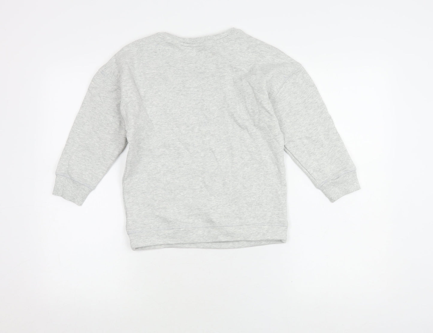 Next Girls Grey Zebra Graphic Sweatshirt - 8 Years