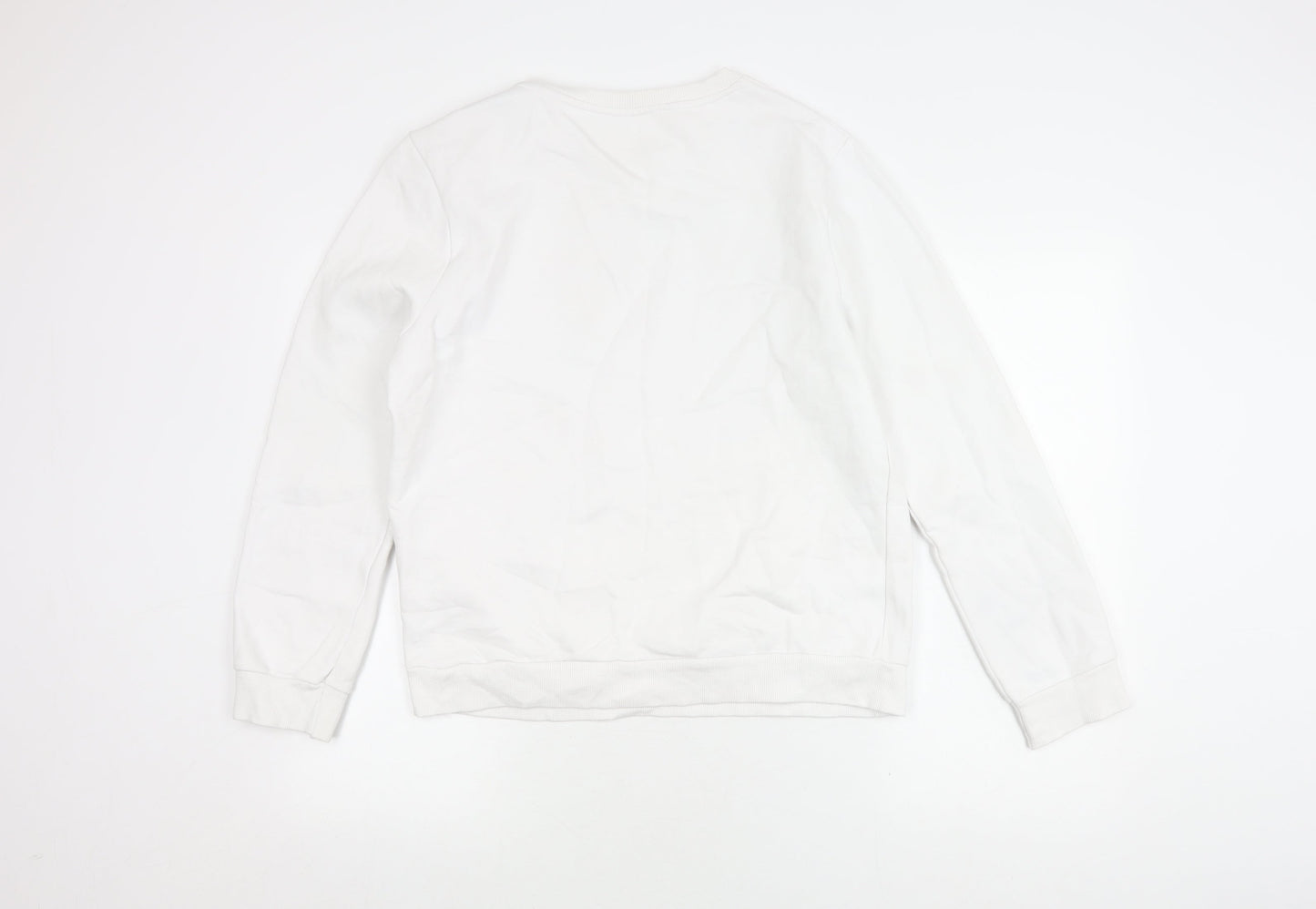 Unisex Adults UK Size M Disney White Pullover Sweatshirt
