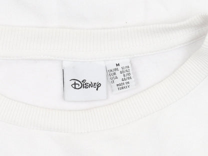 Unisex Adults UK Size M Disney White Pullover Sweatshirt