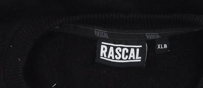 Rascal Boys Black Camouflage Pullover Sweatshirt - Regular Fit