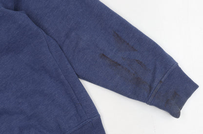 Mens UK Size M Dunnes Blue Full Zip Hoodie