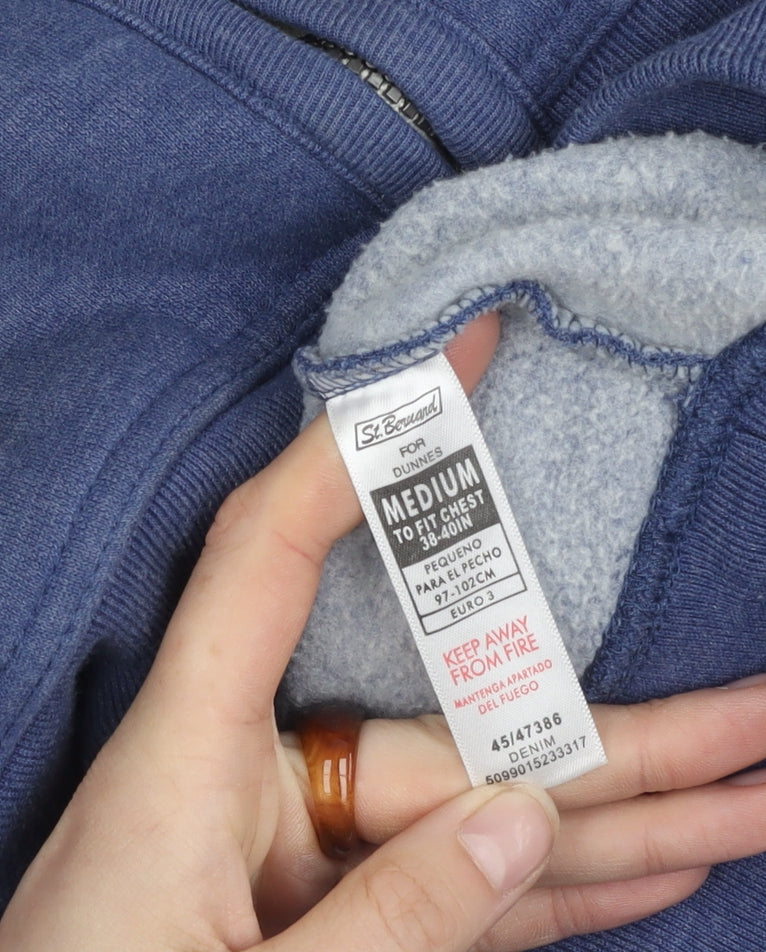 Mens UK Size M Dunnes Blue Full Zip Hoodie