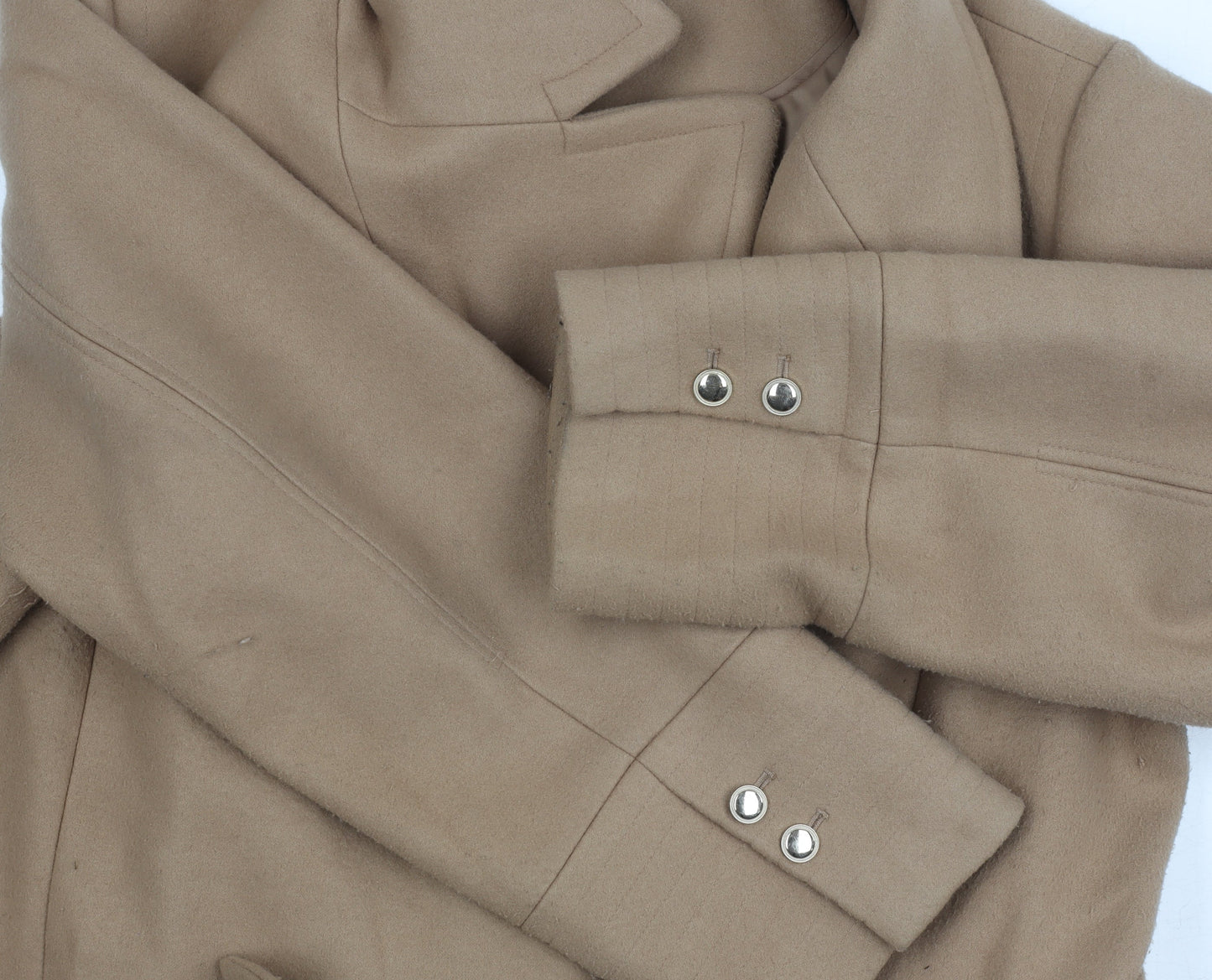 Forever New Women's Beige Long Overcoat Size 22