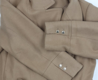 Forever New Women's Beige Long Overcoat Size 22