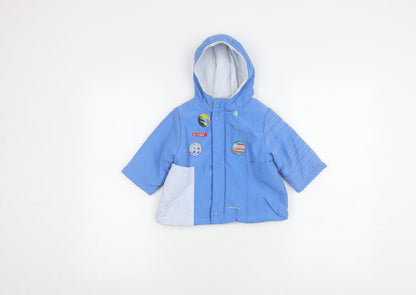 Marèse Boys Blue Puffer Jacket 6 Months Hooded Winter Coat