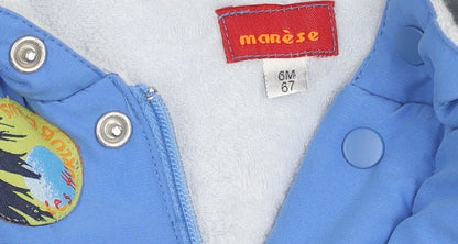 Marèse Boys Blue Puffer Jacket 6 Months Hooded Winter Coat