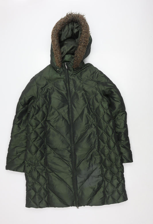 Womens UK Size L Marks and Spencer Green Puffer Jacket