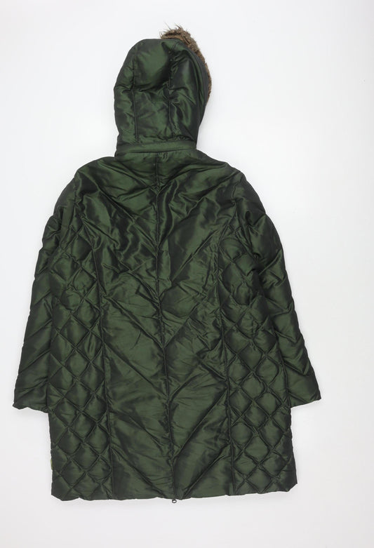 Womens UK Size L Marks and Spencer Green Puffer Jacket