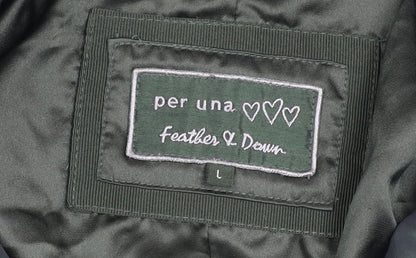 Womens UK Size L Marks and Spencer Green Puffer Jacket
