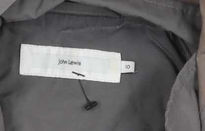 John Lewis Women's Grey Parka Jacket Size 10