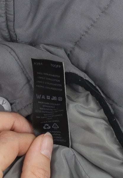 Mini V by Very Grey Puffer Jacket 18-24M Boys Winter Hooded