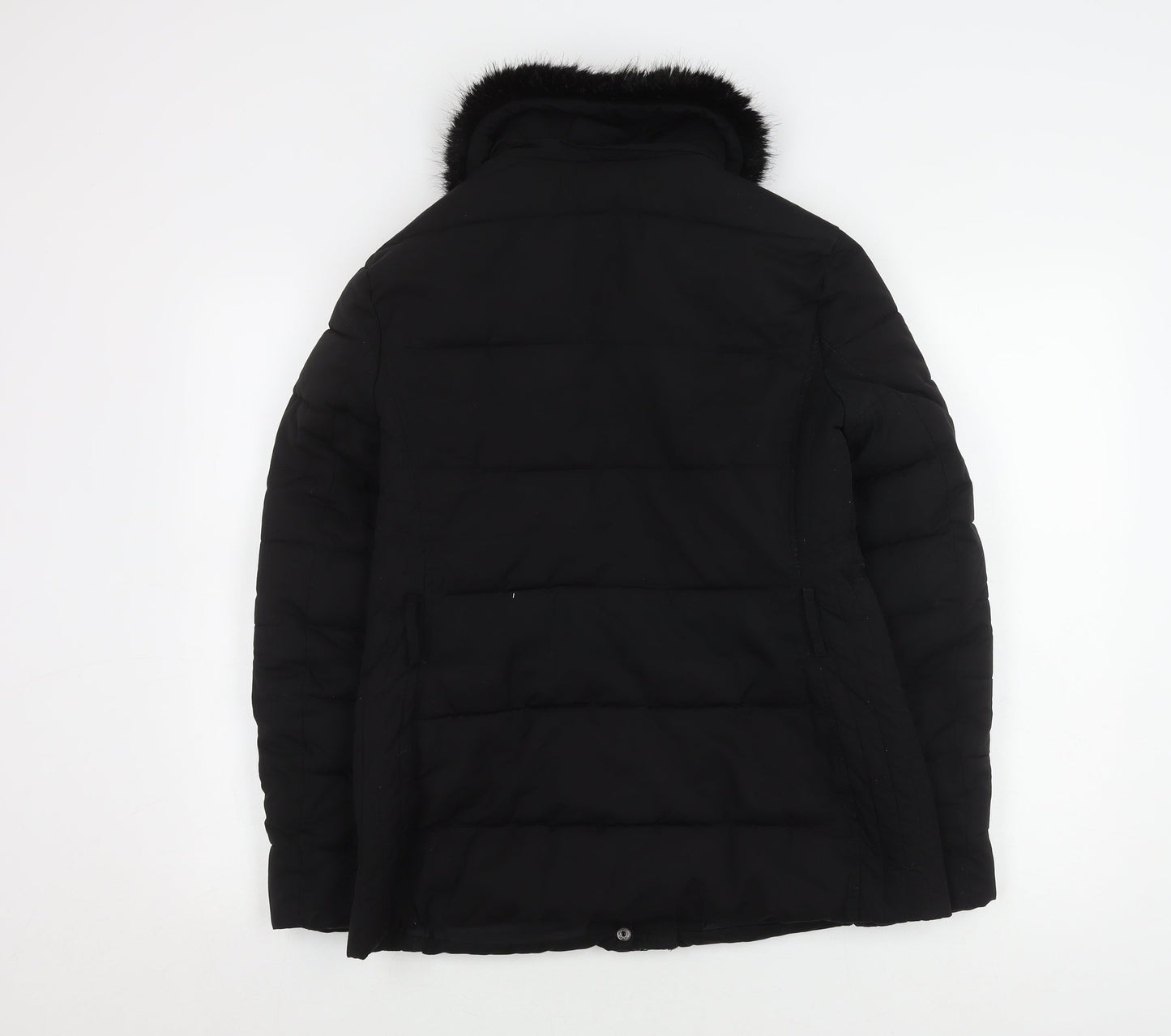 Womens UK Size 10 Warehouse Black Puffer Jacket