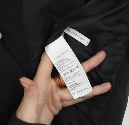 Womens UK Size 10 Warehouse Black Puffer Jacket