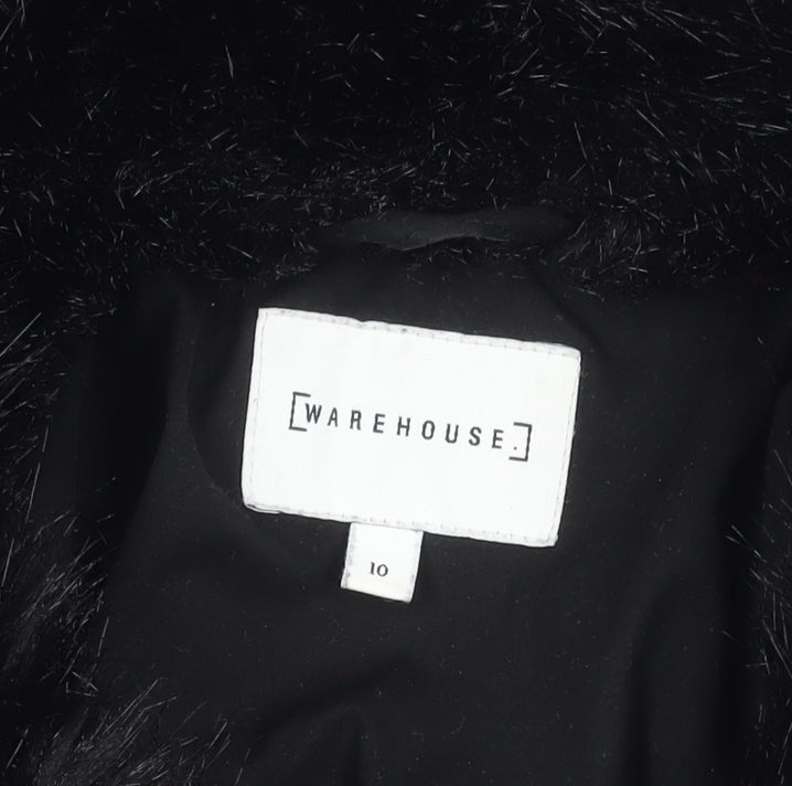 Womens UK Size 10 Warehouse Black Puffer Jacket