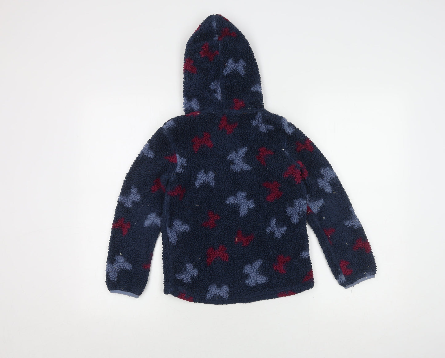 FatFace Girls Blue Floral Hooded Jacket 7-8 Years