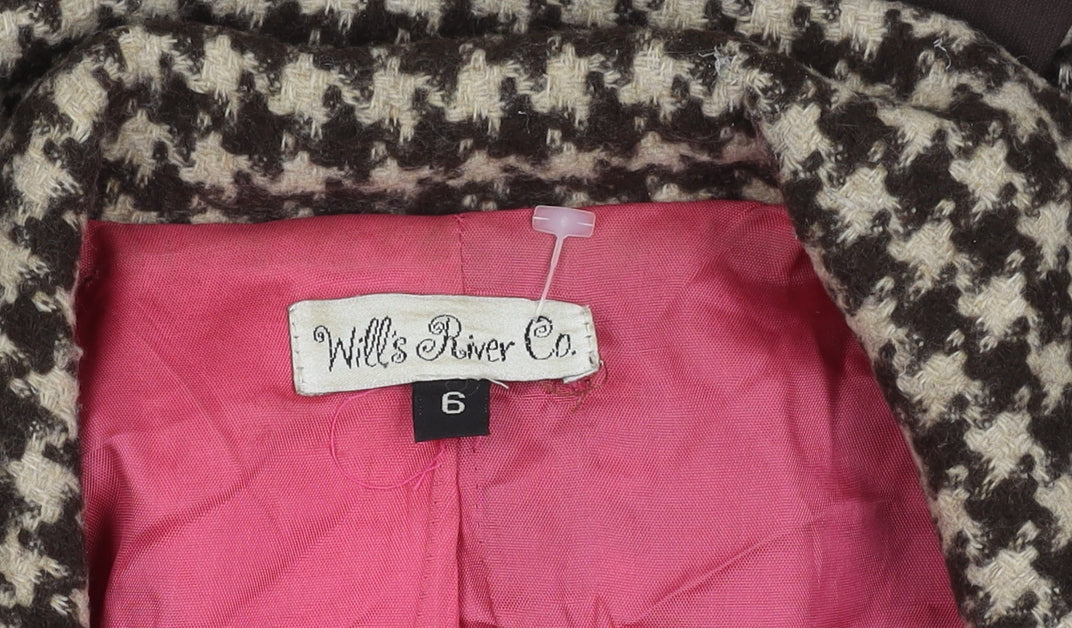Will’s River Co. Women's Brown Wool Pea Coat Size 6