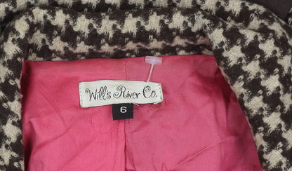 Will’s River Co. Women's Brown Wool Pea Coat Size 6