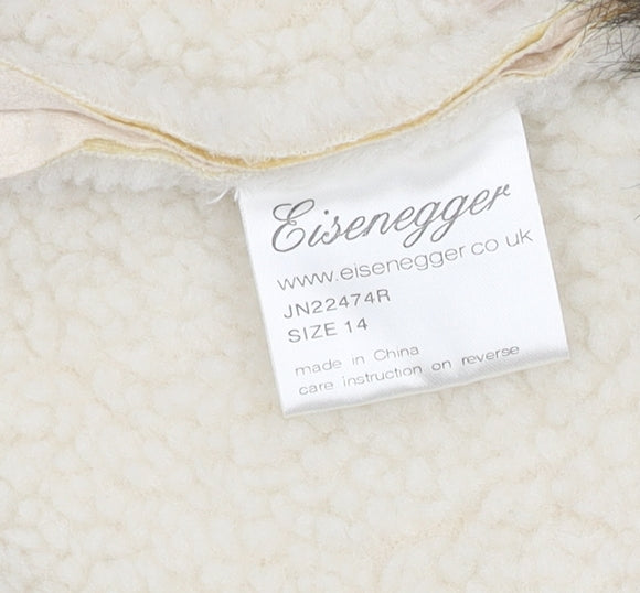 Eisenegger Girls Ivory Faux Fur Waistcoat Size 14