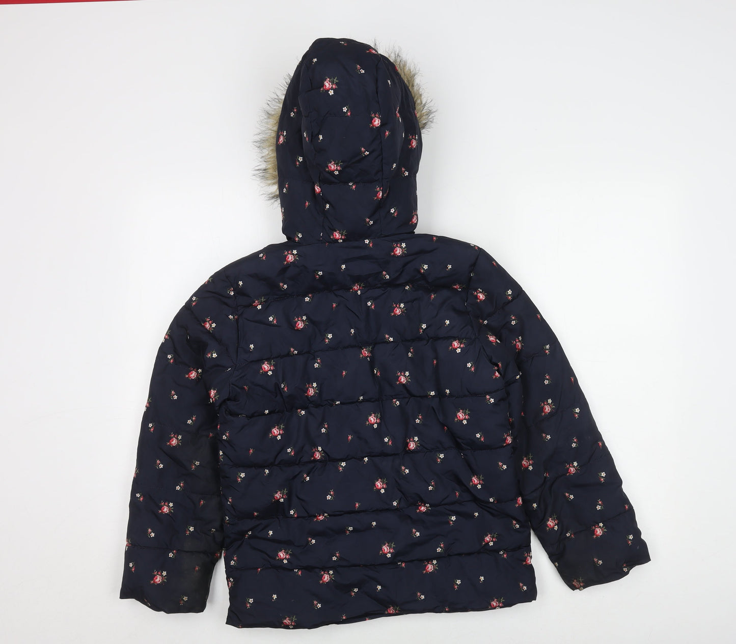 GAP Girls Multicoloured Floral Puffer Jacket Size 12