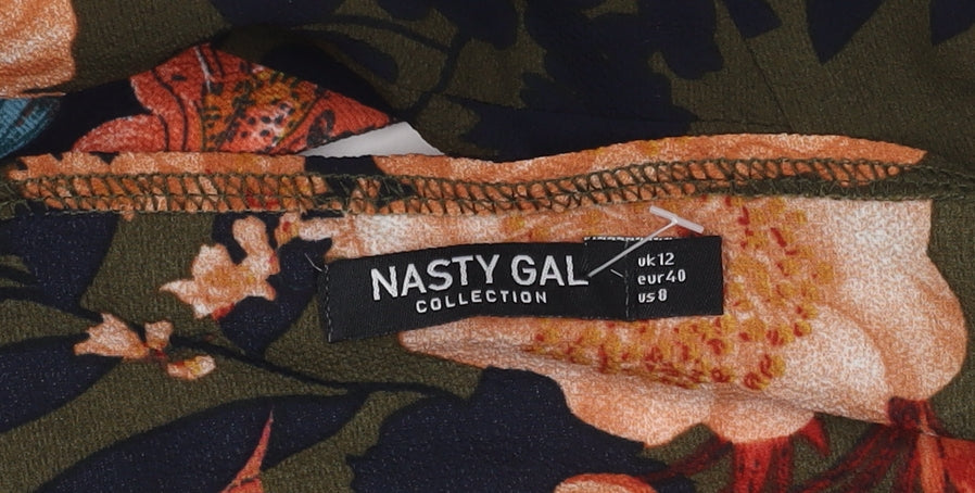 Womens UK Size 12 Nasty Gal Multicoloured Camisole Blouse