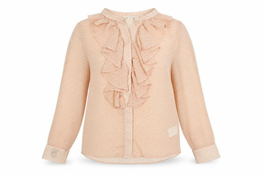 Womens UK Size 6 H&M Beige Ringer Blouse