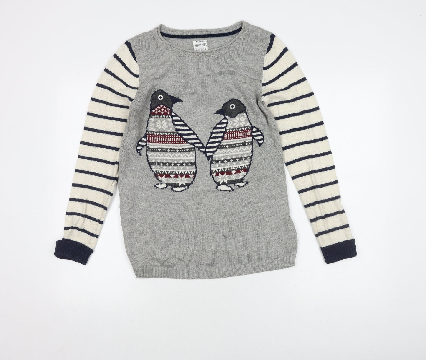 Womens UK Size 10 Mantaray Grey Pullover Jumper