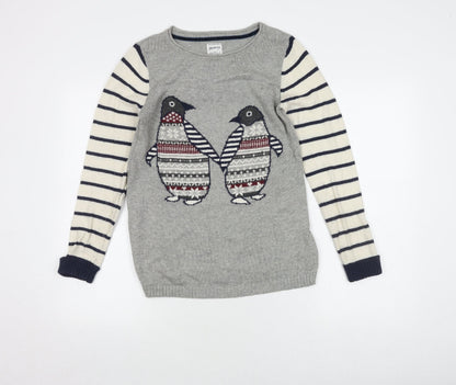 Womens UK Size 10 Mantaray Grey Pullover Jumper