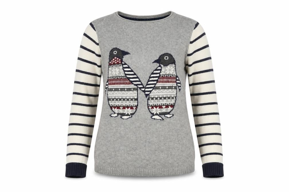 Womens UK Size 10 Mantaray Grey Pullover Jumper