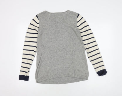 Womens UK Size 10 Mantaray Grey Pullover Jumper