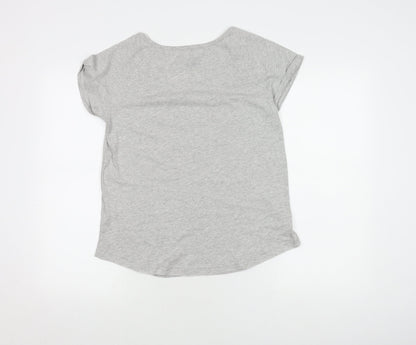 Animal Women's Grey Graphic T-Shirt Size 10 Casual