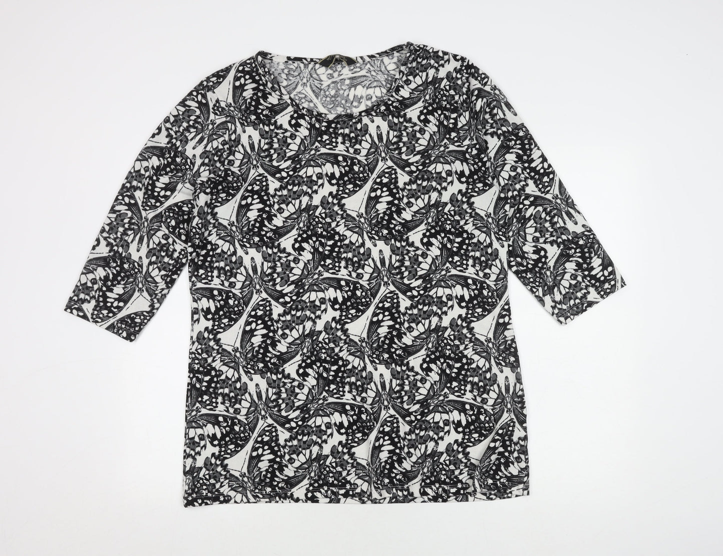 Originals Women's Black Butterfly Print Top Size 12