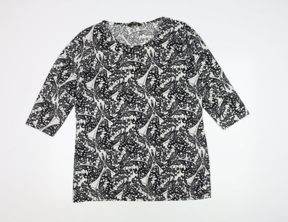 Originals Women's Black Butterfly Print Top Size 12